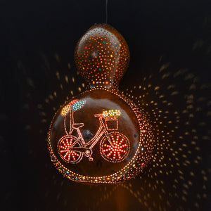 Pumpkin Lamp - Bicycle with Balloons