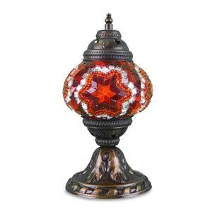 red star pattern Turkish mosaic lamp