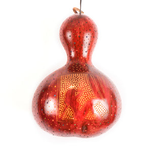 Pumpkin Lamp - Red Light District Lady in Window (Red)
