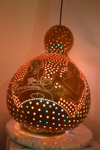 Unique handmade pumpkin lamp from Lost in Amsterdam 