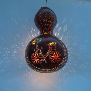 Pumpkin Lamp - Bicycle with Balloons