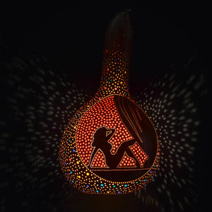 lost in amsterdam handmade pumpkin lamp sexy red light district lady in window 