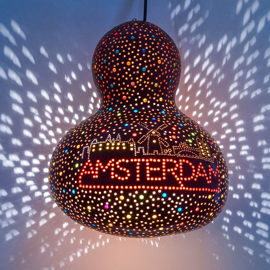lost in amsterdam handmade pumpkin lamp amsterdam landmarks buildings windmill dutch souvenir 